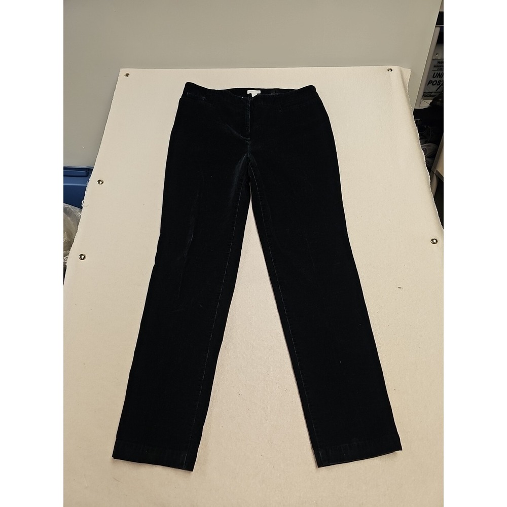 J. Jill Black Corduroy Straight Leg Pants Womens‎ Size 12 Fine Wale Stretch
